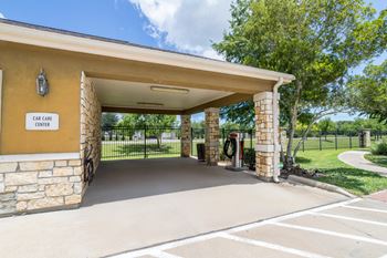 Covered car care station